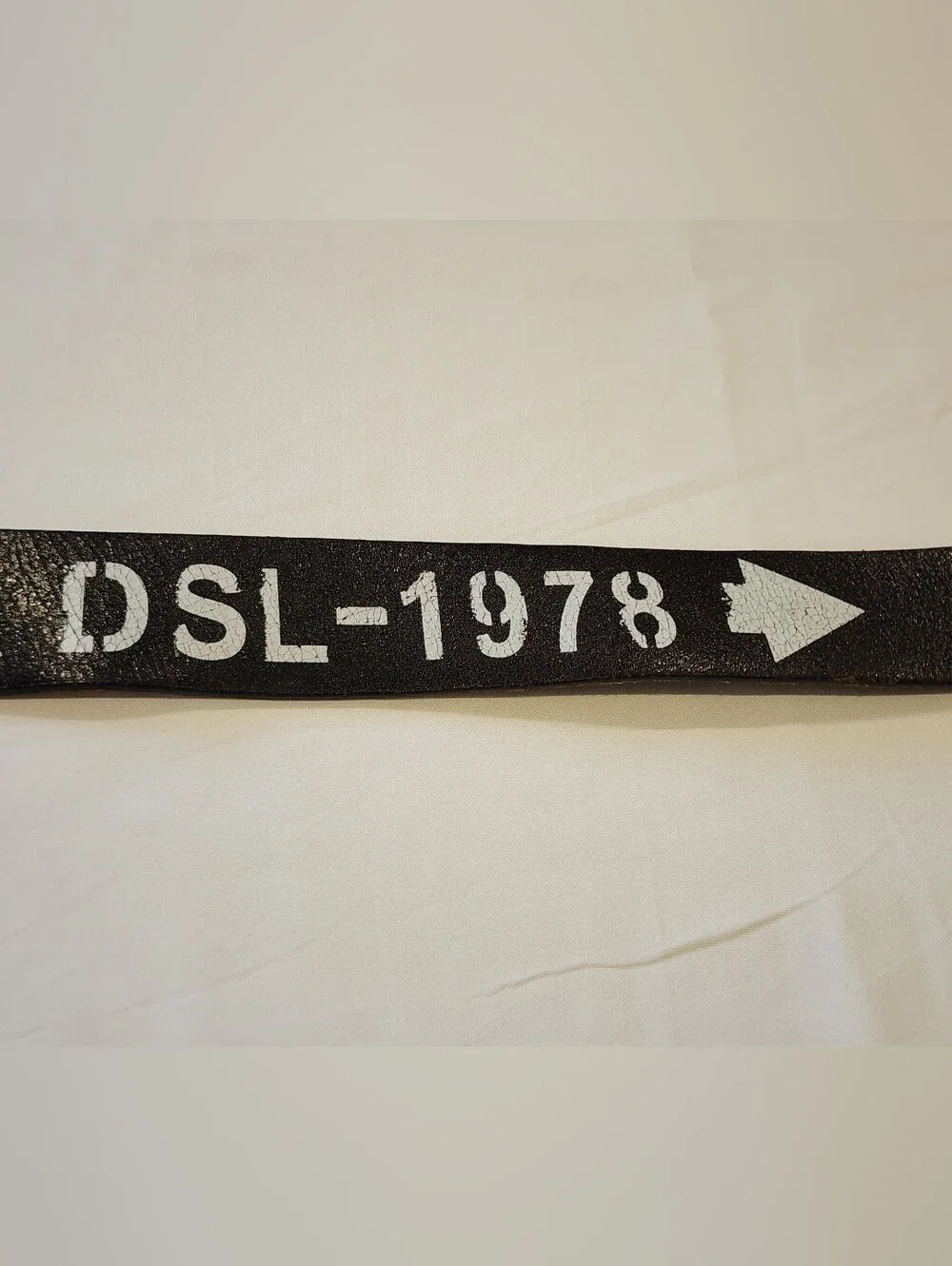 Diesel Black Leather Belt with Brushed Silver Square Buckle